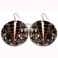 Earring From Resin With Shell