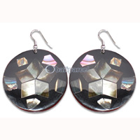 Earring From Resin With Shell