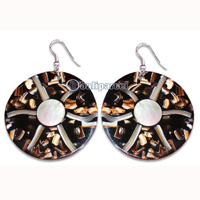 Earring From Resin With Shell