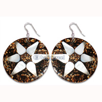 Earring From Resin With Shell