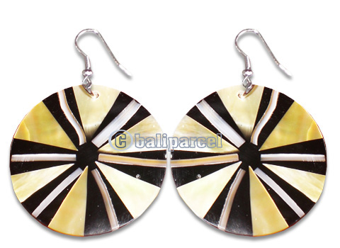 Earring From Resin With Shell