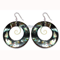 Earring From Resin With Shell