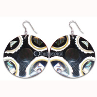Earring From Resin With Shell
