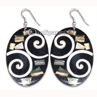 Earring From Resin With Shell