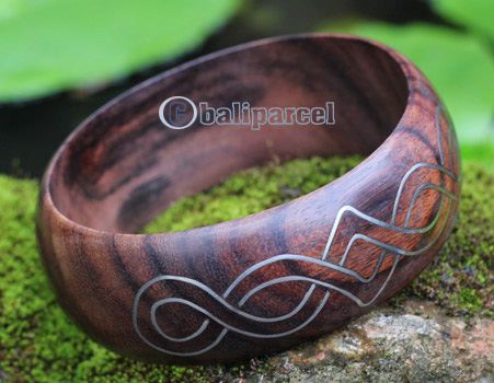 Bangle, Made From Sono Wood With Satinless