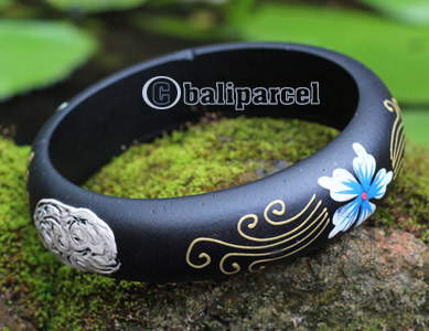Bangle, Made From Sono Wood With Hand Painted