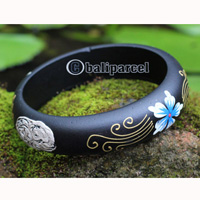 Bangle, Made From Sono Wood With Hand Painted