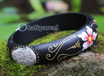 Bangle, Made From Sono Wood With Hand Painted