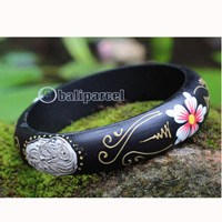 Bangle, Made From Sono Wood With Hand Painted