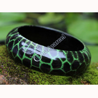 Bangle, Made From Sono Wood With Abstract Color