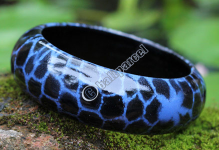 Bangle, Made From Sono Wood With Abstract Color