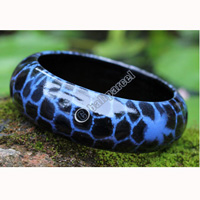 Bangle, Made From Sono Wood With Abstract Color