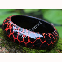 Bangle, Made From Sono Wood With Abstract Color