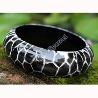Bangle, Made From Sono Wood With Abstract Color