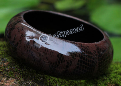 Bangle, Made From Sono Wood With Abstract Color