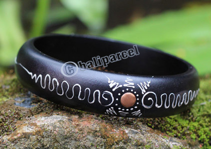 Bangle, Made From Sono Wood With Hand Painted