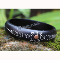 Bangle, Made From Sono Wood With Hand Painted