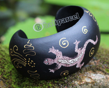 Bangle, Made From Sono Wood With Hand Painted