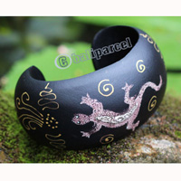 Bangle, Made From Sono Wood With Hand Painted
