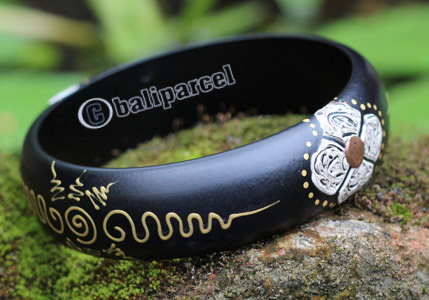 Bangle, Made From Sono Wood With Hand Painted