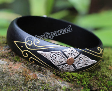 Bangle, Made From Sono Wood With Hand Painted