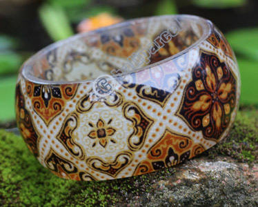 Bangle, Made From Resin With Batik