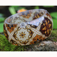 Bangle, Made From Resin With Batik