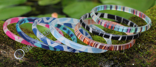 Bangle, Made From Resin With Batik (assorted Color)