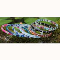 Bangle, Made From Resin With Batik (assorted Color)