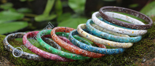 Bangle, Made From Resin With Shell (assorted Color)
