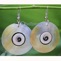 Earring, Made From Resin And Shell