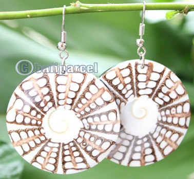 Earring, Made From Resin With Shell