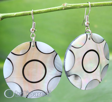 Earring, Made From Resin With Shell