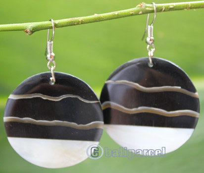 Earring, Made From Resin With Shell