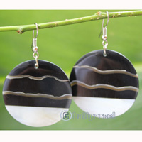 Earring, Made From Resin With Shell