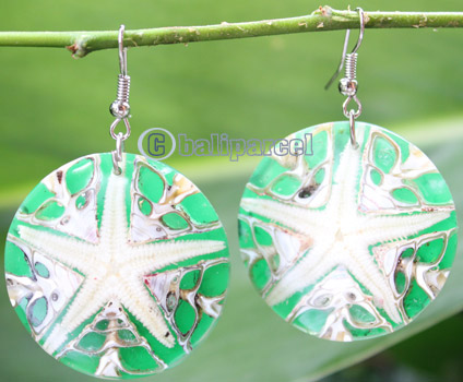 Earring, Made From Resin With Shell
