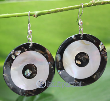 Earring, Made From Resin With Shell