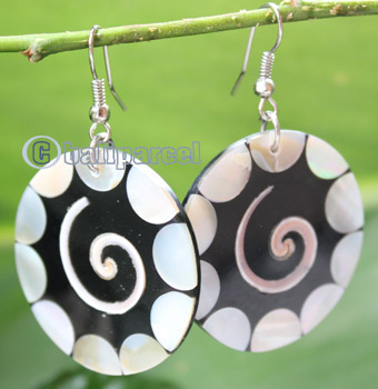 Earring, Made From Resin With Shell