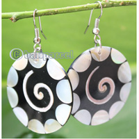 Earring, Made From Resin With Shell
