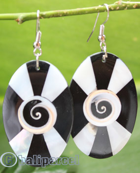 Earring, Made From Resin With Shell