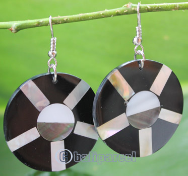 Earring, Made From Resin With Shell