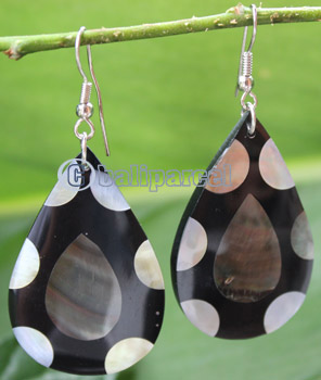 Earring, Made From Resin With Shell