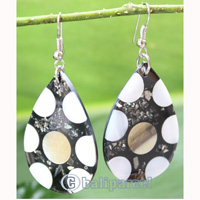 Earring, Made From Resin With Shell