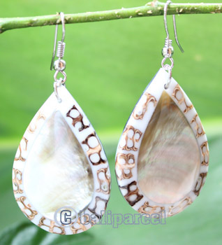 Earring, Made From Resin With Shell
