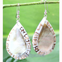 Earring, Made From Resin With Shell
