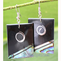 Earring, Made From Resin, Shell With Stainless
