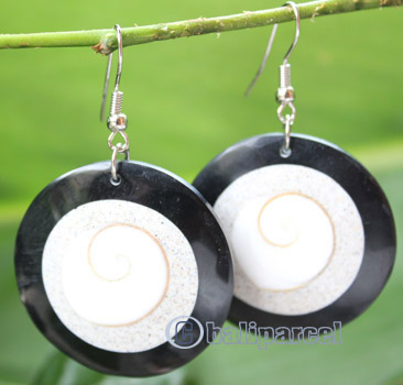 Earring, Made From Resin With Shell