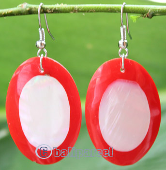 Earring, Made From Resin With Shell