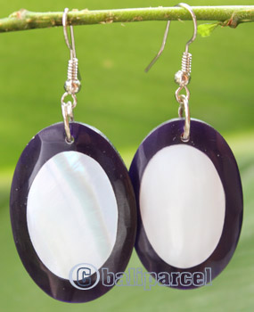 Earring, Made From Resin With Shell