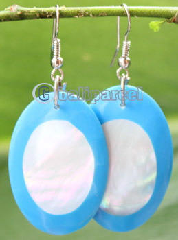Earring, Made From Resin With Shell
